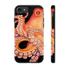Red Octopus On Black Watercolor Case Mate Tough Phone Cases Iphone 7 8
