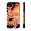 Red Octopus On Black Watercolor Case Mate Tough Phone Cases Iphone 7 Plus 8