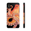 Red Octopus On Black Watercolor Case Mate Tough Phone Cases Iphone X