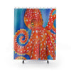 Red Octopus Soft Pastel Art Shower Curtains 71 X 74 Home Decor