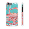 Red Octopus Teal Pattern Case Mate Tough Phone Cases Iphone 6/6S