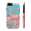 Red Octopus Teal Pattern Case Mate Tough Phone Cases Iphone 7 8