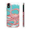 Red Octopus Teal Pattern Case Mate Tough Phone Cases Iphone Xr