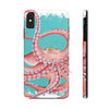Red Octopus Teal Pattern Case Mate Tough Phone Cases Iphone Xs Max