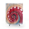 Red Octopus Tentacle Art Shower Curtain 71 × 74 Home Decor