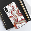 Red Octopus Tentacle Vintage Map Case Mate Tough Phone Cases