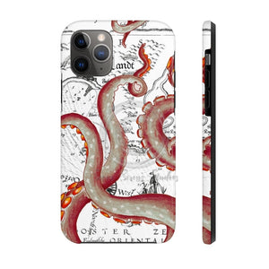 Red Octopus Tentacle Vintage Map Case Mate Tough Phone Cases Iphone 11 Pro