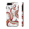 Red Octopus Tentacle Vintage Map Case Mate Tough Phone Cases Iphone 7 Plus 8