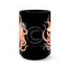 Red Octopus Tentacles Compass Black Mug 15Oz