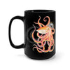 Red Octopus Tentacles Compass Black Mug 15Oz