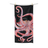 Red Octopus Tentacles Dance Polycotton Towel 30X60 Home Decor