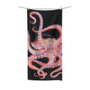 Red Octopus Tentacles Dance Polycotton Towel 36X72 Home Decor