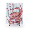 Red Octopus Tentacles Dance Shower Curtain 71X74 Home Decor