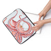 Red Octopus Tentacles Ink White Art Laptop Sleeve