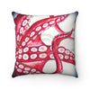 Red Octopus Tentacles Kraken! From The Dark Square Pillow Home Decor