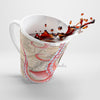 Red Octopus Tentacles Vintage Map White Latte Mug Mug