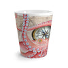 Red Octopus Tentacles Vintage Map White Latte Mug Mug