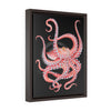 Red Octopus Vertical Framed Premium Gallery Wrap Canvas 12 × 16