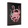 Red Octopus Vertical Framed Premium Gallery Wrap Canvas 12 × 18