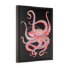 Red Octopus Vertical Framed Premium Gallery Wrap Canvas 18 × 24