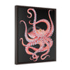 Red Octopus Vertical Framed Premium Gallery Wrap Canvas 20 × 24