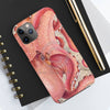 Red Octopus Vintage Beige Map Compass Art Case Mate Tough Phone Cases