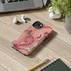 Red Octopus Vintage Beige Map Compass Art Case Mate Tough Phone Cases