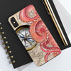 Red Octopus Vintage Beige Map Compass Art Case Mate Tough Phone Cases
