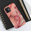 Red Octopus Vintage Beige Map Compass Art Case Mate Tough Phone Cases