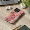 Red Octopus Vintage Beige Map Compass Art Case Mate Tough Phone Cases