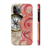 Red Octopus Vintage Beige Map Compass Art Case Mate Tough Phone Cases Iphone 11 Pro