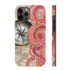 Red Octopus Vintage Beige Map Compass Art Case Mate Tough Phone Cases Iphone 12 Pro Max