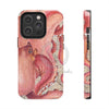 Red Octopus Vintage Beige Map Compass Art Case Mate Tough Phone Cases Iphone 14 Pro