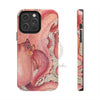 Red Octopus Vintage Beige Map Compass Art Case Mate Tough Phone Cases Iphone 14 Pro Max