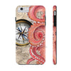 Red Octopus Vintage Beige Map Compass Art Case Mate Tough Phone Cases Iphone 6/6S Plus