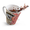 Red Octopus Vintage Beige Map Compass Art Latte Mug Mug