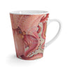 Red Octopus Vintage Beige Map Compass Art Latte Mug Mug
