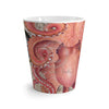 Red Octopus Vintage Beige Map Compass Art Latte Mug Mug