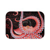 Red Octopus Vintage Map Black Art Bath Mat Small 24X17 Home Decor