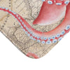 Red Octopus Vintage Map Compass Bath Mat Home Decor