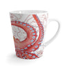 Red Octopus Vintage Map White Latte Mug Mug