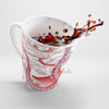 Red Octopus Vintage Map White Latte Mug Mug