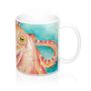Red Octopus Watercolor Art Mug 11Oz