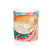 Red Octopus Watercolor Art Mug 11Oz