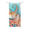 Red Octopus Watercolor Art Polycotton Towel 30X60 Home Decor