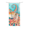 Red Octopus Watercolor Art Polycotton Towel 36X72 Home Decor