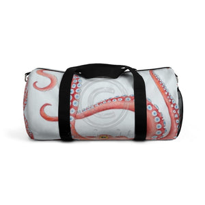 Red Octopus Watercolor Off White Duffle Bag Small Bags