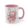 Red Octopus Watercolor On White Art Accent Coffee Mug 11Oz