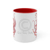 Red Octopus Watercolor On White Art Accent Coffee Mug 11Oz