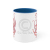 Red Octopus Watercolor On White Art Accent Coffee Mug 11Oz Blue /
